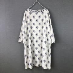 45R 45rpm コットン100% インドカディ フラワープリントワンピース2