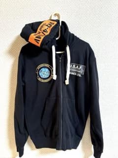 AVIREX USAF ジップパーカー ブラック Mサイズフーディのサムネイル