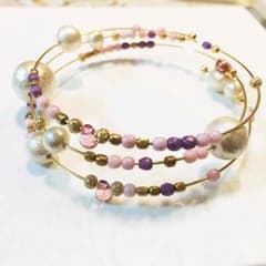 ビーズとコットンパールのブレス agete IENA アクアガール AHKAHのサムネイル