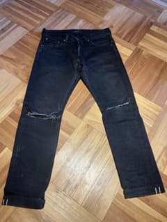 Johnbull ブラック ストレートデニムのサムネイル