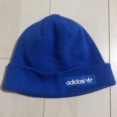 adidas ニット帽 ビーニー ブルーのサムネイル