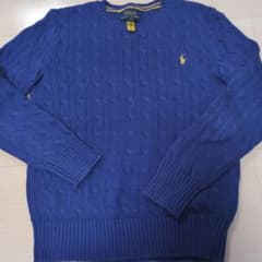 Polo Ralph Lauren ケーブルニット セーター ブルー Mのサムネイル