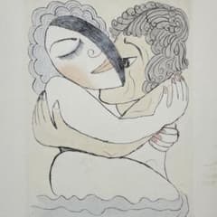 北川 民次 図録掲載作品 「抱く」 エッチング 版画 北川 民次 図録掲載作品 「抱く」 エッチング 版画 - メルカリ