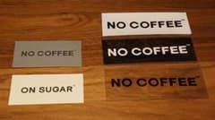 NO COFFEE ノーコーヒー / ステッカー 小& ショップカード セットのサムネイル