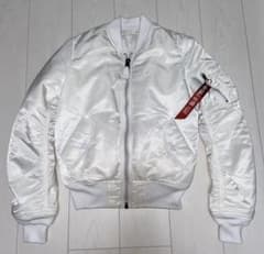 ALPHAアルファMA-1 SLIM FIT 白　ホワイトXS 新品同様のサムネイル