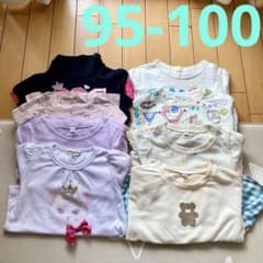 니시마츠야 anyfam 고양이 곰 꽃무늬 얇은 긴 소매 롱 T 8장 세트 95-100