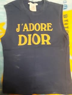 J'ADORE DIOR・ブルー×イエロー ロゴタンクトップ42サイズのサムネイル