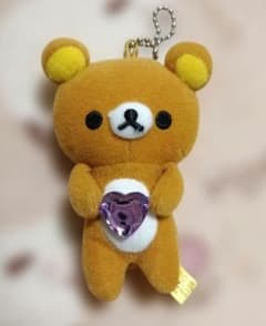 리락쿠마 반짝이는 마음 봉제 인형 마스코트 키 체인 볼 체인
