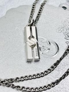 超美品】GUCCI ペンダント トップ925＋社外喜平チェーン 男女兼用 