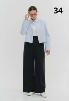 yori　ビクトリーワイドパンツ　ネイビー　34のサムネイル