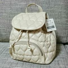 値下げ★モスキーノ★ハートキルティングレザー 女っぽリュック 白 ヴィンテージのサムネイル