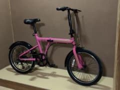 HUMMER 折りたたみ自転車 ピンク 20インチ【安心の整備付き】 - メルカリ