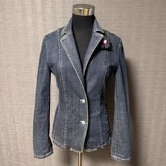 MK KLEIN+ デニムジャケット　Gジャン　アウター　ブローチ付き　XS