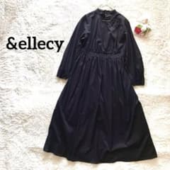 &ellecyアンドエルシー　黒　チャイナ　長袖ロングワンピース　sizeM &ellecyアンドエルシー 黒 チャイナ 長袖ロングワンピース sizeM