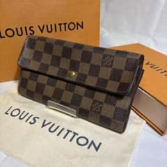 【美品】ルイヴィトン ポシェット ポルトモネ クレディ ダミエ エベヌ 長財布のサムネイル