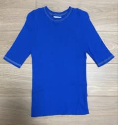 テチチ　薄手　半袖ニット　ブルーのサムネイル