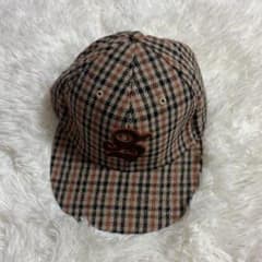 STUSSY ギンガムチェック キャップ ブラウンのサムネイル