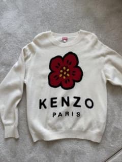 KENZO NIGO 花柄 クルーネックセーター L クリームのサムネイル