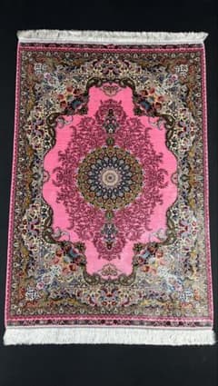 最高級 ペルシャ絨毯シルク イラン クム産 約225万ノット98×146cm 最高級 ペルシャ絨毯シルク イラン クム産約225万ノット100×146cmラグ