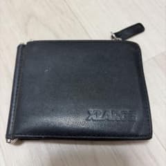 x-large エクストララージ ブラック レザー マネークリップ 二つ折り