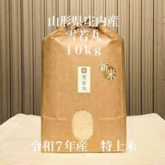 農家直送！令和７年産　雪若丸　山形県庄内産　白米１０ｋｇ 楽天市場】楽天ランキング受賞 令和7年 雪若丸 10kg(5kgx2袋) 山形県