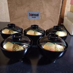 Kansai urushi 蓋付き椀 5客セットのサムネイル