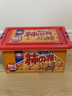 【新品未開封】亀田の柿の種　コンテナボックス入りのサムネイル