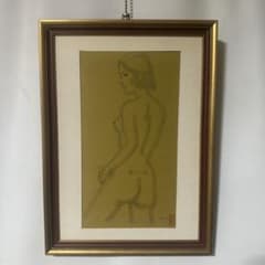 Kinnosuke Hisatomi Nude Drawing Figure Painting Framed Artwork Painting Art Interior