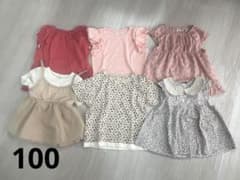 6枚まとめ売り 100  Tシャツ 女の子のサムネイル