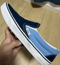 VANS スリッポン ネイビー×ライトブルーのサムネイル