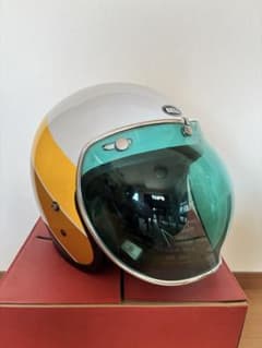 BELL ジェットヘルメット カスタム500 （ボタン留め欠損 BELL ジェットヘルメット カスタム500 （ボタン留め欠損 - メルカリ