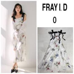 美品✨FRAY I.D ショルダーリボンフラワーワンピース 2WAYホワイト82
