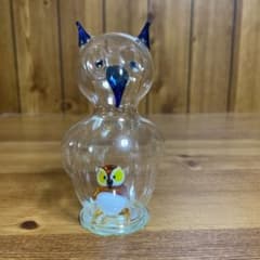 ガラス工芸　フクロウ　親子のサムネイル