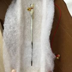 猫モチーフ かんざし 鈴付き 髪飾りのサムネイル