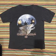 90s ハーレーダビッドソン　Tシャツ　ウルフ　古着のサムネイル