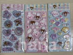 新品　サンリオ　シュガーバニーズ　ぷくぷくシール　シャカシャカシール