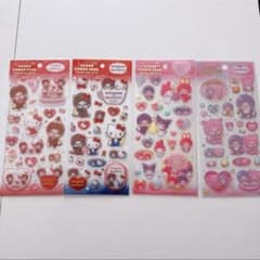 【匿名配送】新品　クリアキャンディシール　モンチッチ　キティ　クロミ　４種セットのサムネイル
