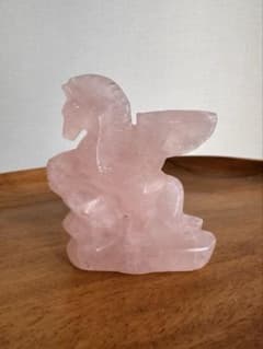天然石 ローズクォーツ ユニコーン 置物 ユニサス 午 ペガサス - メルカリ