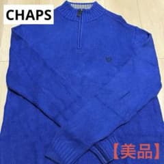 CHAPS ハーフジップ ニット セーター ラルフローレンM 秋冬 ブルーのサムネイル