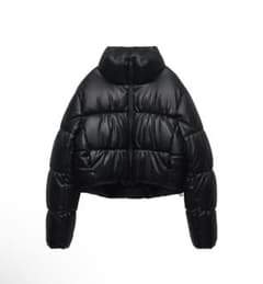 ZARA フェイクレザー　パフジャケットのサムネイル