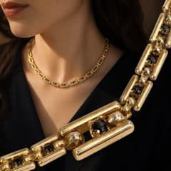 GIVENCHY ブラックストーン ネックレス40cm ヴィンテージ 405 - メルカリ