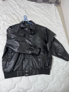 フェイクレザージャケット+トラックジャケットのサムネイル