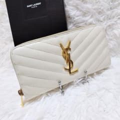 レア美品✨サンローラン◇ラウンドファスナー長財布 Vキルティング 