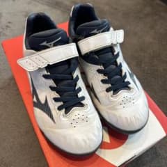 Mizuno 野球スパイク ホワイト ネイビーのサムネイル