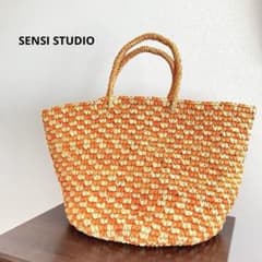 SENSI STUDIO センシスタジオ かごバッグ オレンジ - メルカリ