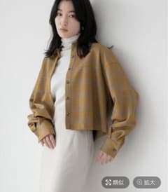 チェックジャガードショートシャツLSのサムネイル