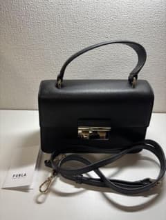 フルラ メトロポリス 2WAY トップハンドル ハンドバッグ レザー ブラックのサムネイル