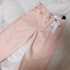 ZARA　デニムパンツ　ストレートレッグ　ピンク　36サイズ 最終値下げのサムネイル