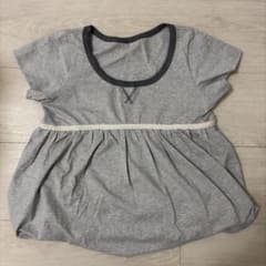 グレー 半袖 Tシャツ 切り替え レース Mサイズのサムネイル