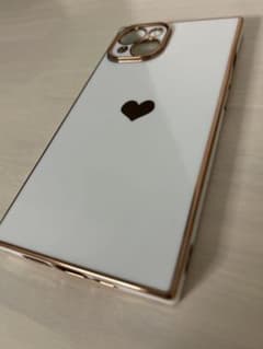 ハートモチーフ ホワイト iPhoneケースのサムネイル